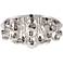 Possini Euro Half Rings 25" Wide Crystal Ceiling Light