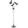 Possini Euro Halifax 3-Light Nickel and Black Floor Lamp