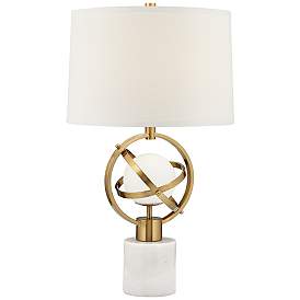 Image3 of Possini Euro Halley 27 1/2" Gold Astro Globe Lamp with Night Light