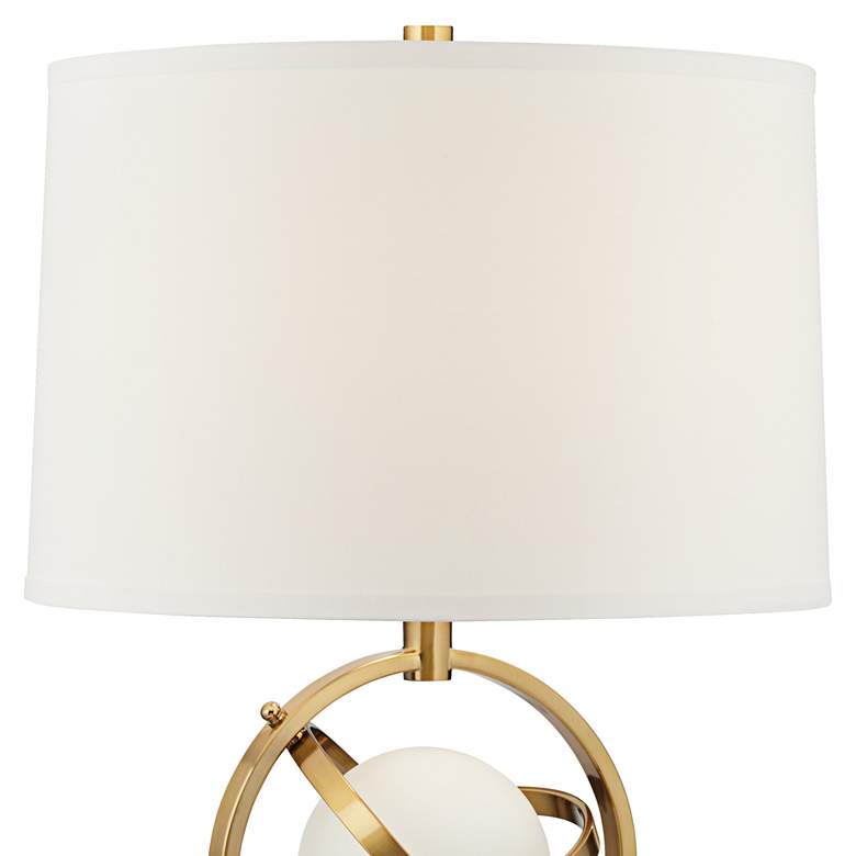 Image 6 Possini Euro Halley Marble and Gold Astro Globe Table Lamp with Night Light more views