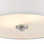 Thumbnail3 of Possini Euro Halsted 15" Wide Brushed Nickel Linen Shade Ceiling Light more views