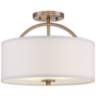 Possini Euro Halsted 15" Wide Warm Brass Ceiling Light