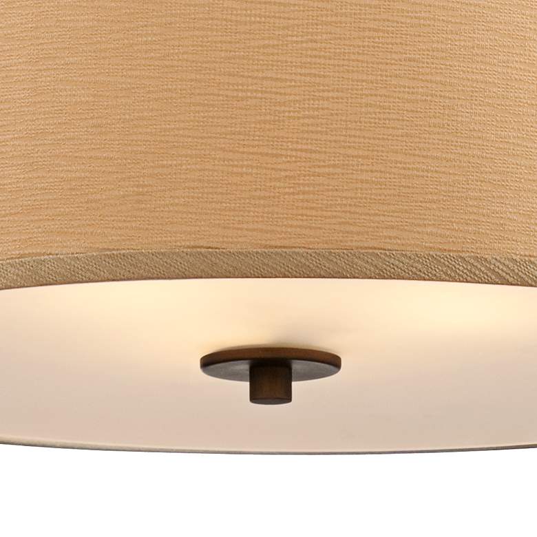 Image 4 Possini Euro Halsted 20" Linen and Brushed Bronze Pendant Light more views