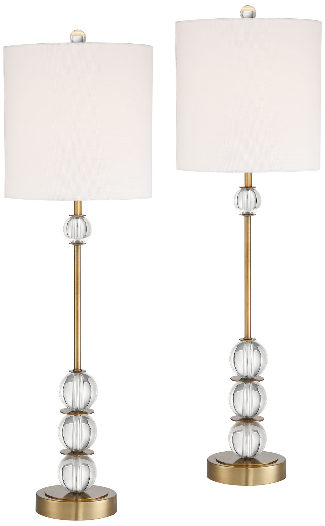 Image 2 Possini Euro Halston 32 1/2" Crystal Buffet Lamps Set of 2