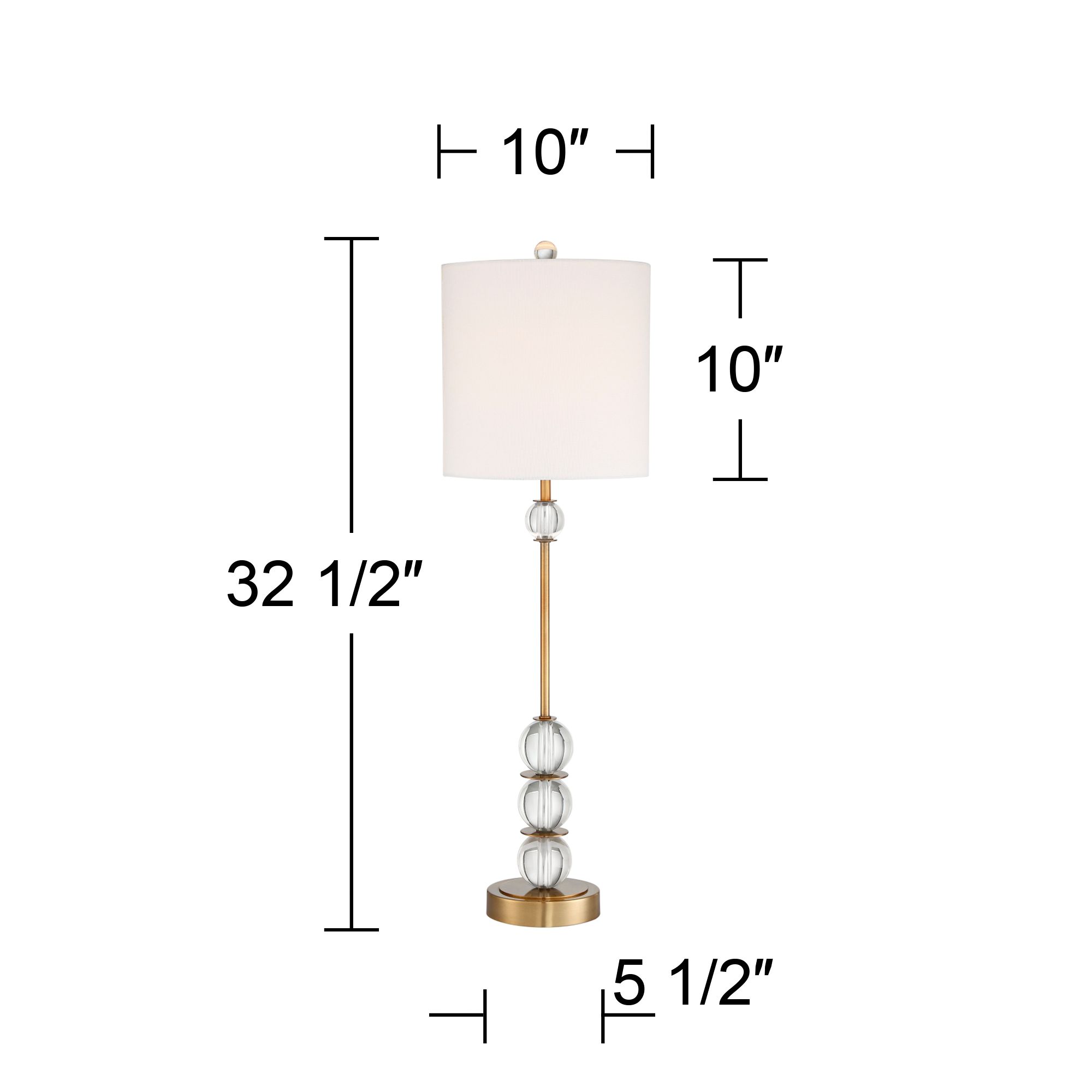 Possini Euro Halston 32 1/2" Crystal Buffet Lamps Set of 2