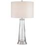 Possini Euro Hamish Metal and Glass USB Table Lamp with Outlet