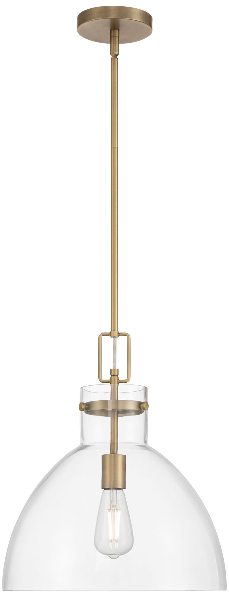 Watch A Video About the Possini Euro Hammon Aged Brass and Glass Pendant Light
