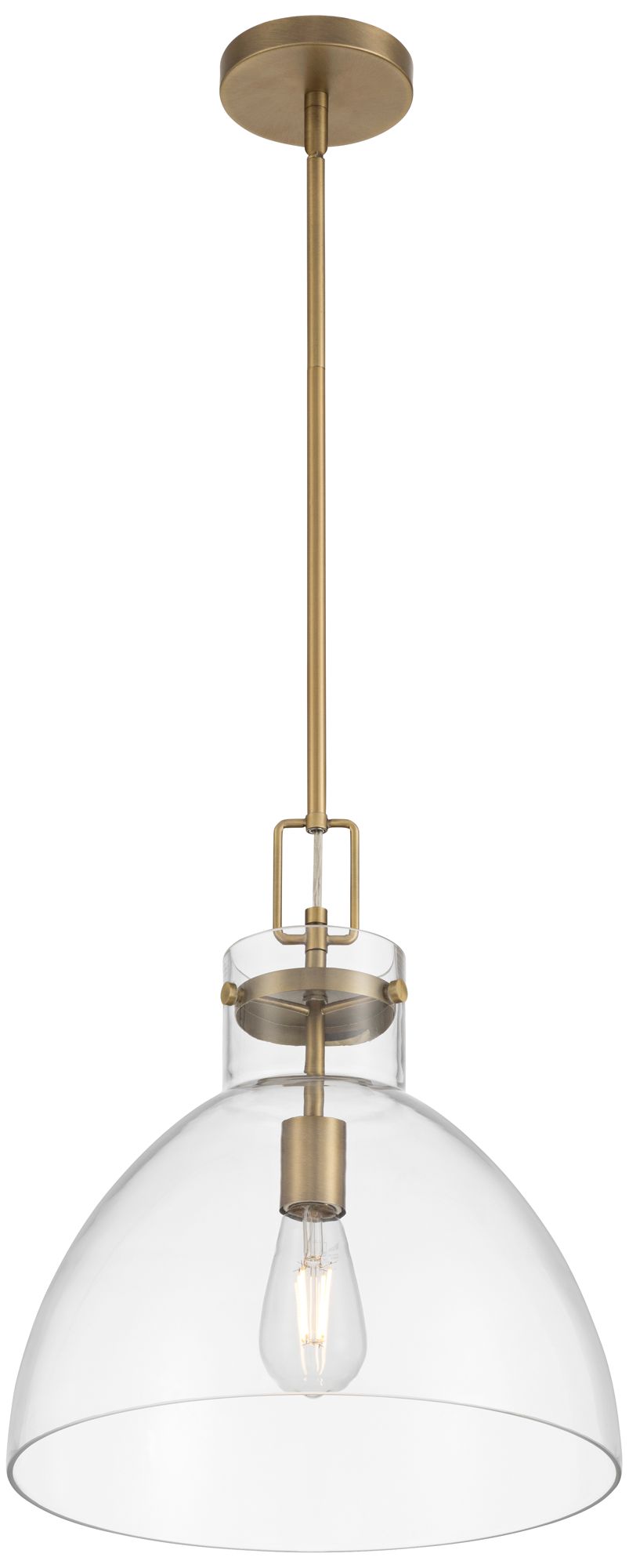 Watch A Video About the Possini Euro Hammon Aged Brass and Glass Pendant Light