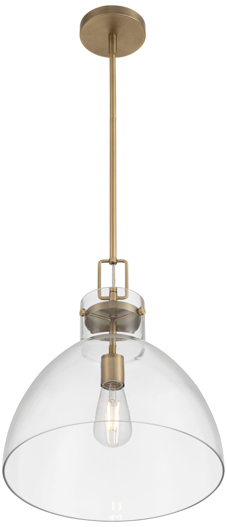 Watch A Video About the Possini Euro Hammon Aged Brass and Glass Pendant Light