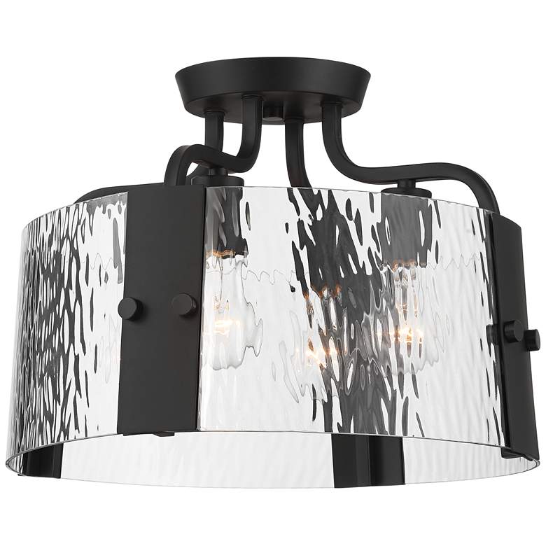Image 2 Possini Euro Hanniger 16 1/4"W Black 4-Light Ceiling Light