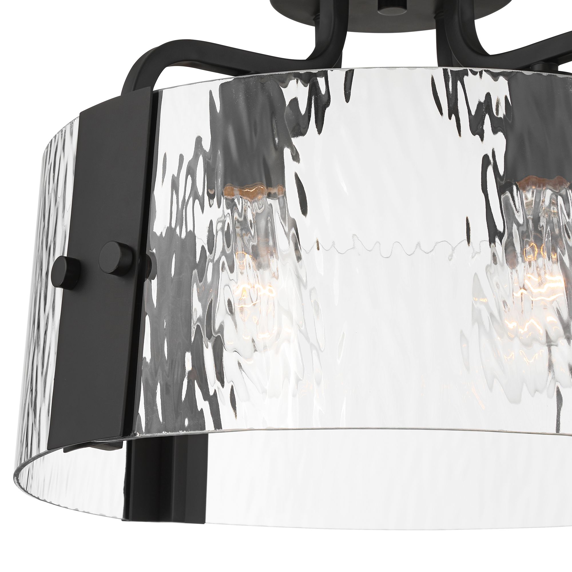 Image 3 Possini Euro Hanniger 16 1/4"W Black Cast Glass 4-Light Ceiling Light more views