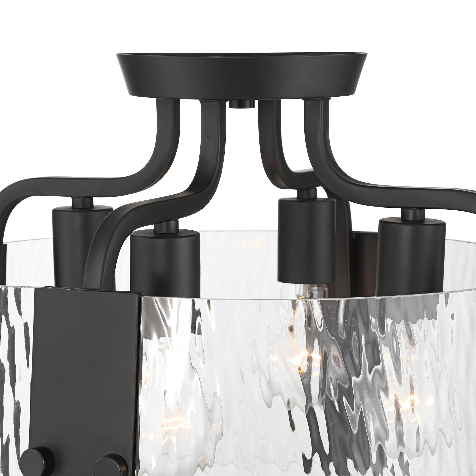 Image 4 Possini Euro Hanniger 16 1/4"W Black Cast Glass 4-Light Ceiling Light more views