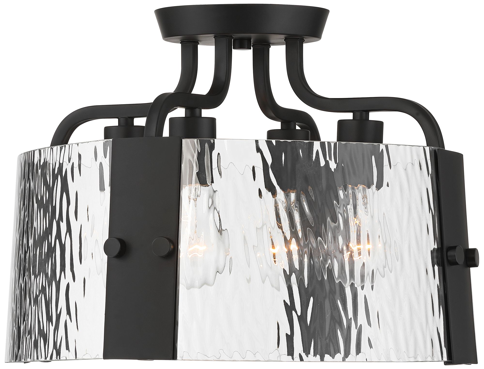 Image 6 Possini Euro Hanniger 16 1/4"W Black Cast Glass 4-Light Ceiling Light more views