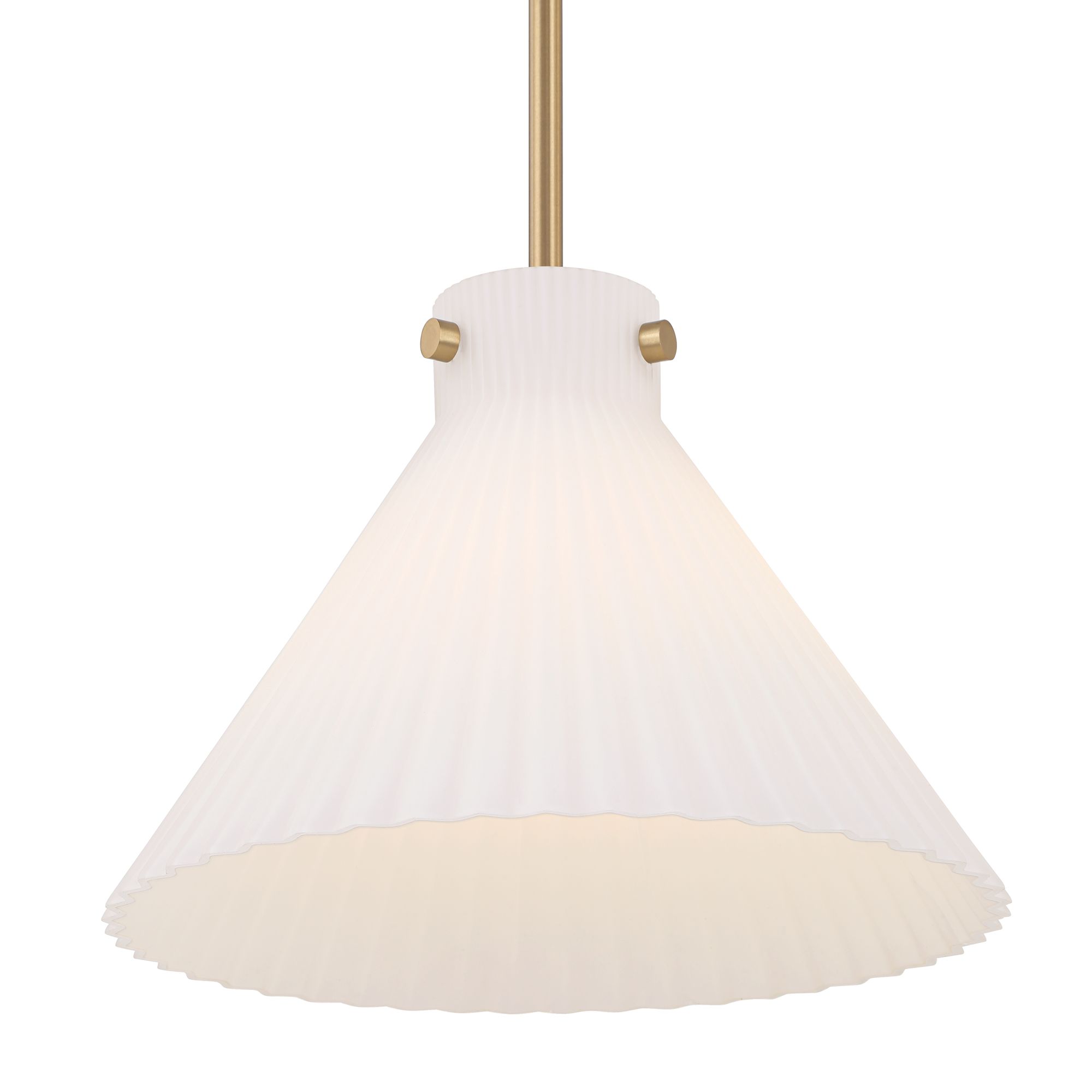 Image 3 Possini Euro Hannover 12"W Warm Brass Fluted Glass Mini Pendant Light more views