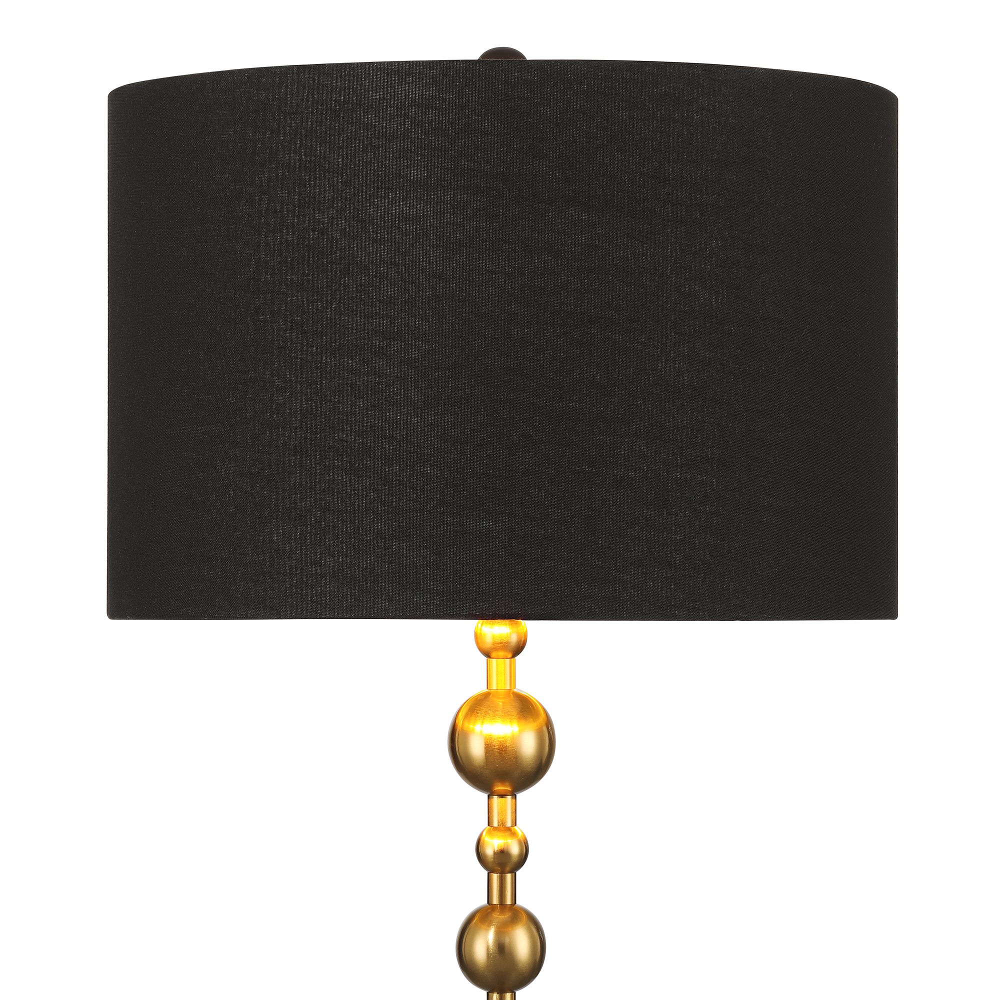 Image 4 Possini Euro Harlowe 63" High Black and Gold Floor Lamp more views