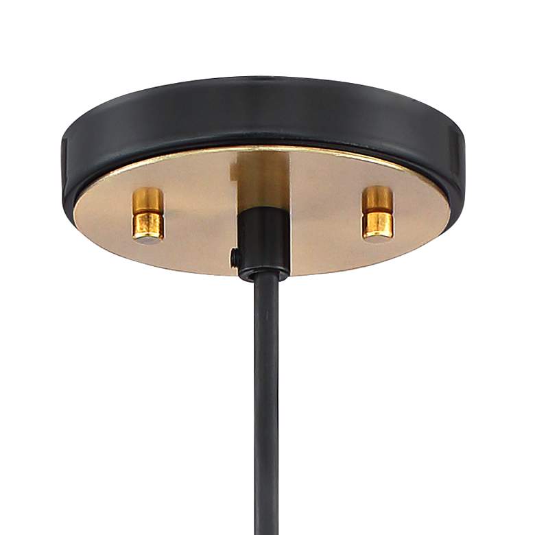 Image 4 Possini Euro Harmonic 12" Wide Black and Warm Brass Mini Pendant Light more views