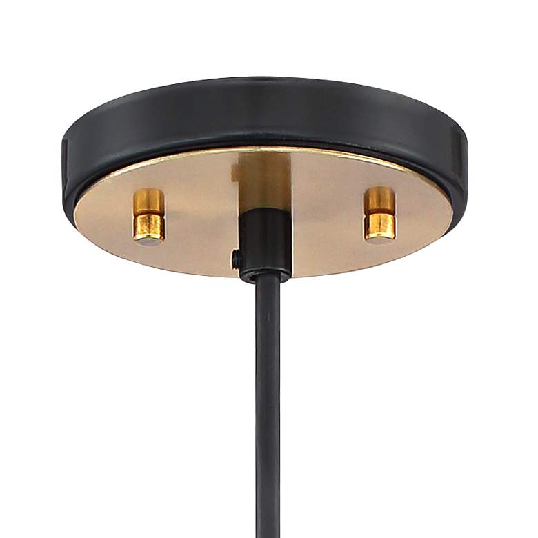 Image 4 Possini Euro Harmonic 12 inch Wide Black and Warm Brass Mini Pendant Light more views