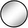 Possini Euro Harriet 34" Wide Black Faux Marble Round Wall Mirror