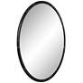 6_Possini Euro Harriet 34" Wide Black Faux Marble Round Wall Mirror more views