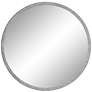 2_Possini Euro Harriet 34" Wide White Faux Marble Round Wall Mirror