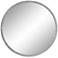 Possini Euro Harriet 34" Wide White Faux Marble Round Wall Mirror