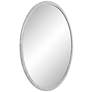5_Possini Euro Harriet 34" Wide White Faux Marble Round Wall Mirror more views