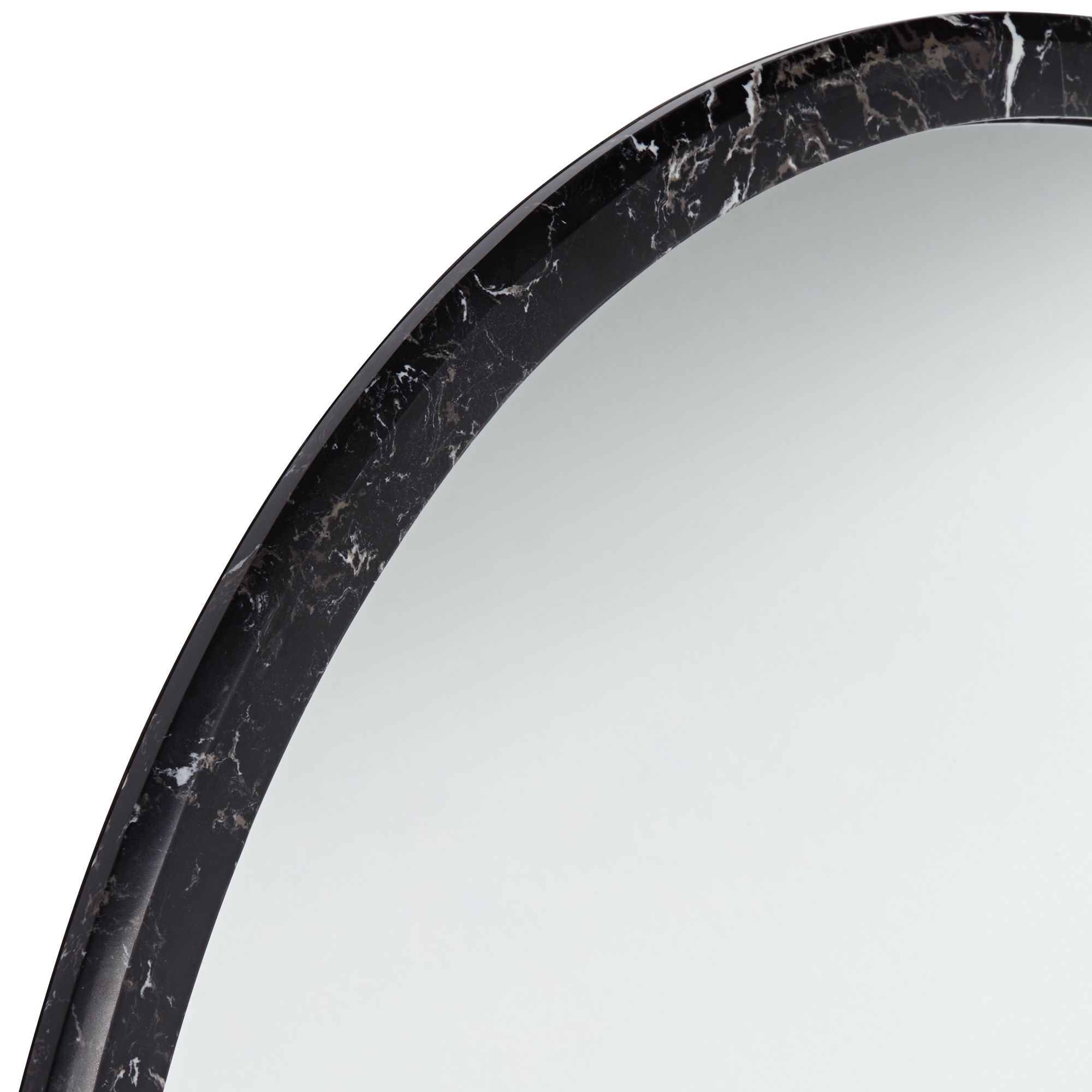 Image 3 Possini Euro Harriet Black Faux Marble 34" Round Wall Mirrors Set of 2 more views
