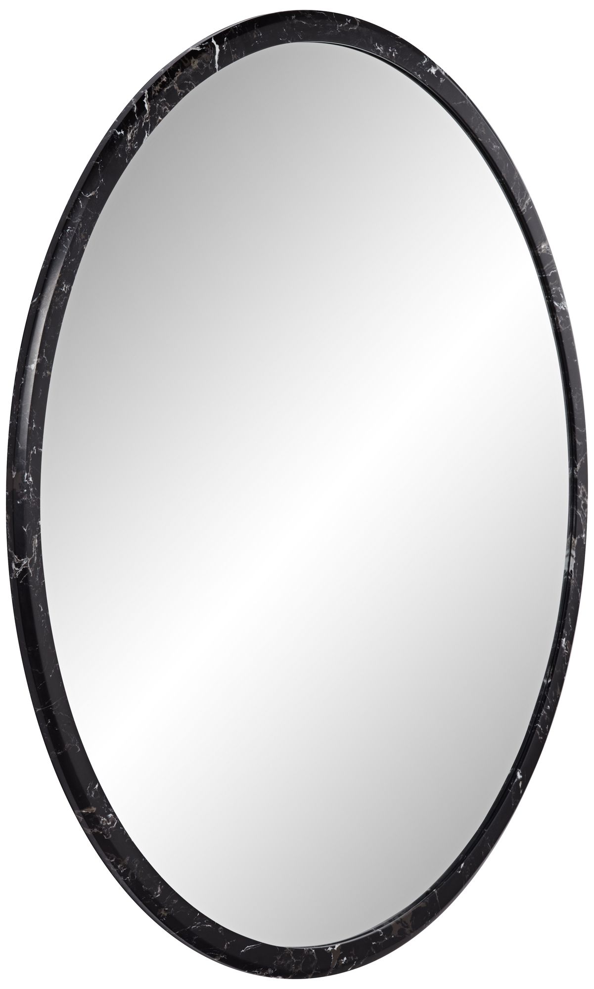 Image 5 Possini Euro Harriet Black Faux Marble 34" Round Wall Mirrors Set of 2 more views