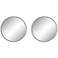 Possini Euro Harriet White Faux Marble 34" Round Wall Mirrors Set of 2
