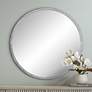 6_Possini Euro Harriet White Faux Marble 34" Round Wall Mirrors Set of 2 more views
