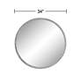 7_Possini Euro Harriet White Faux Marble 34" Round Wall Mirrors Set of 2 more views