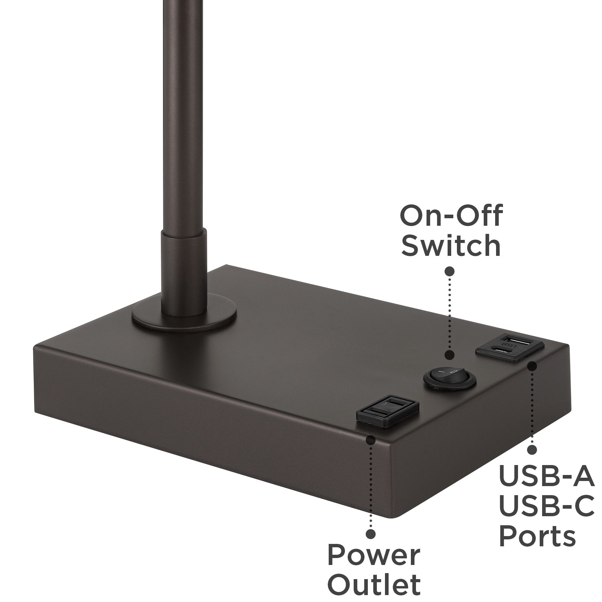 Image 4 Possini Euro Harris 25 1/2" USB and Outlet Modern Pharmacy Desk Lamp more views