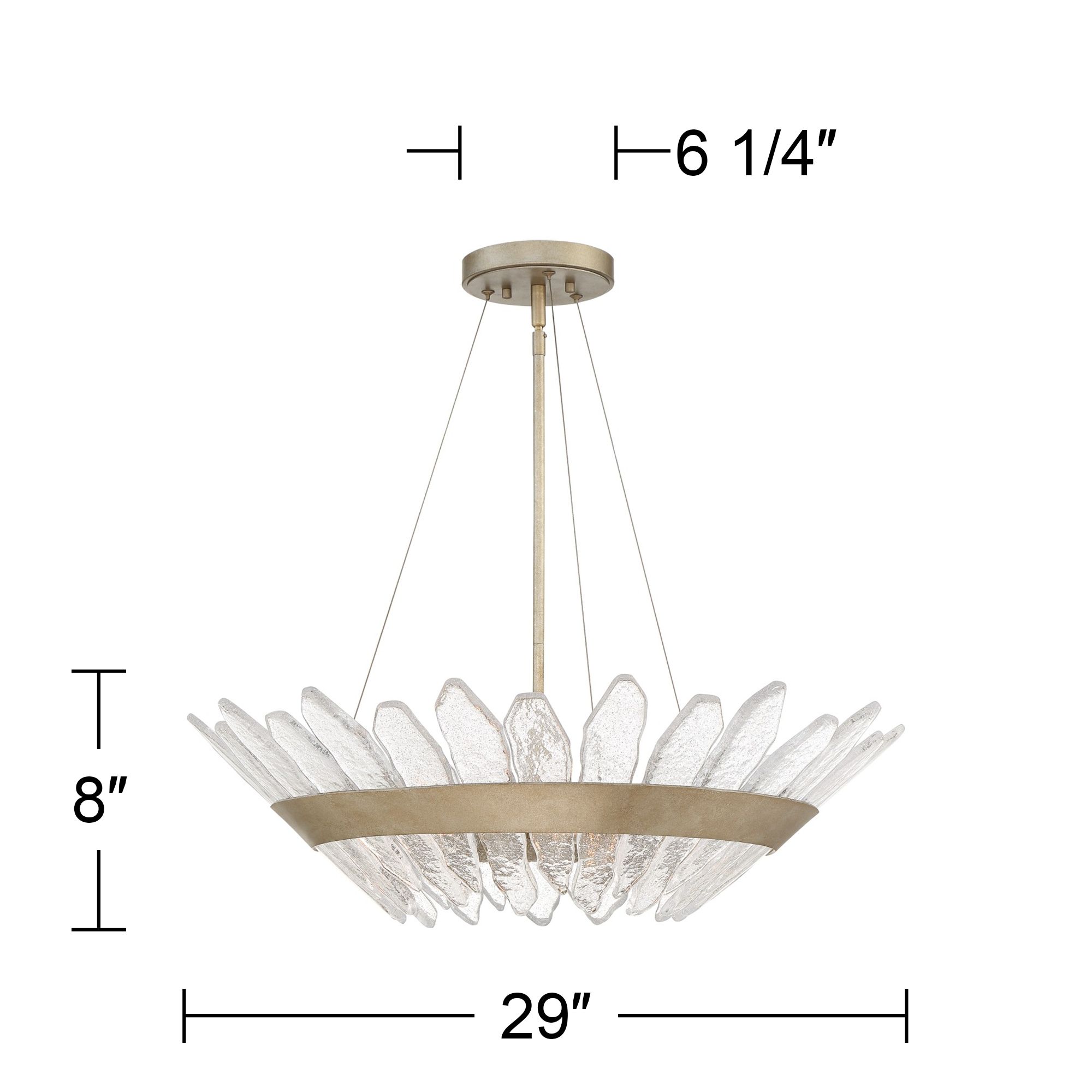 Possini Euro Hartford 29" Wide Gray Iron Glass Modern Pendant Light in scene