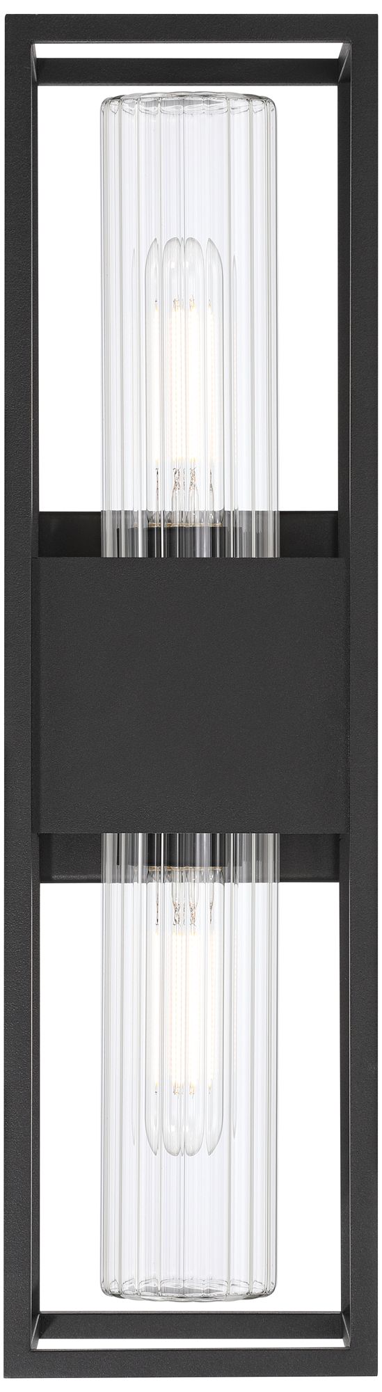 Image 4 Possini Euro Hathaway 20" Sand Black Modern 2-Light Outdoor Wall Light more views