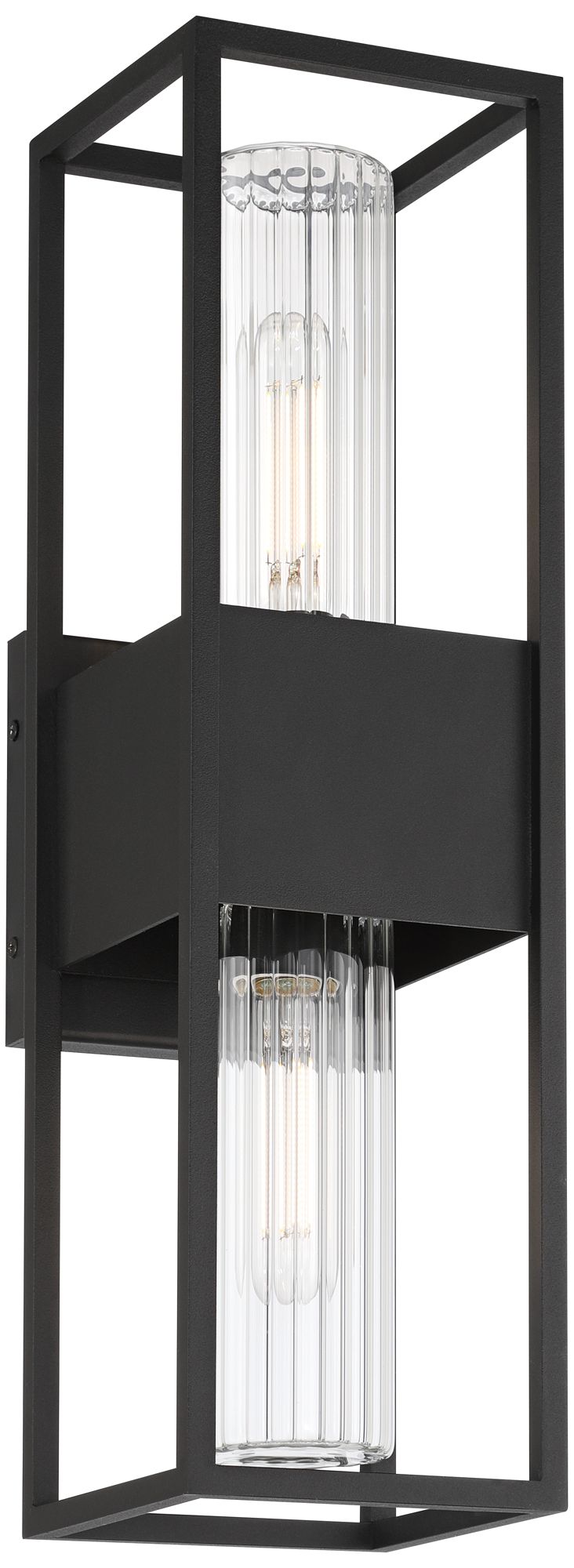 Image 5 Possini Euro Hathaway 20" Sand Black Modern 2-Light Outdoor Wall Light more views