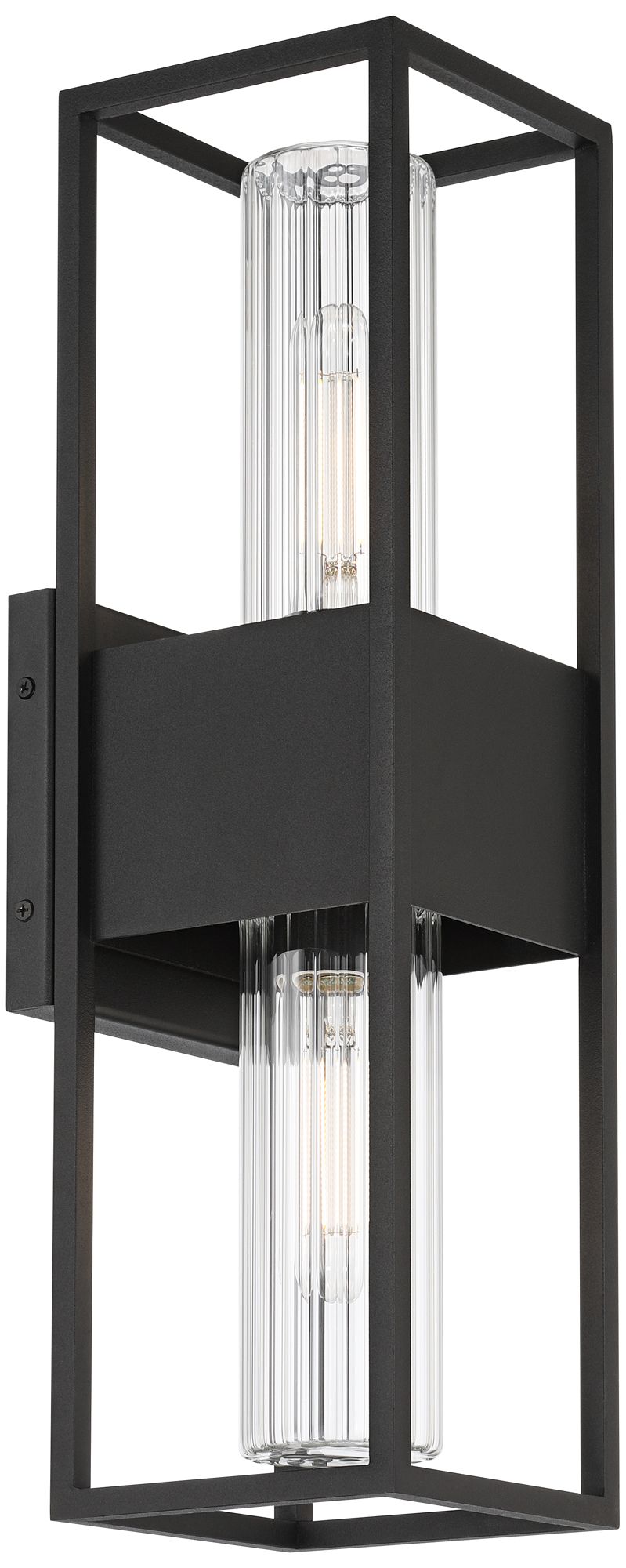 Image 7 Possini Euro Hathaway 20" Sand Black Modern 2-Light Outdoor Wall Light more views