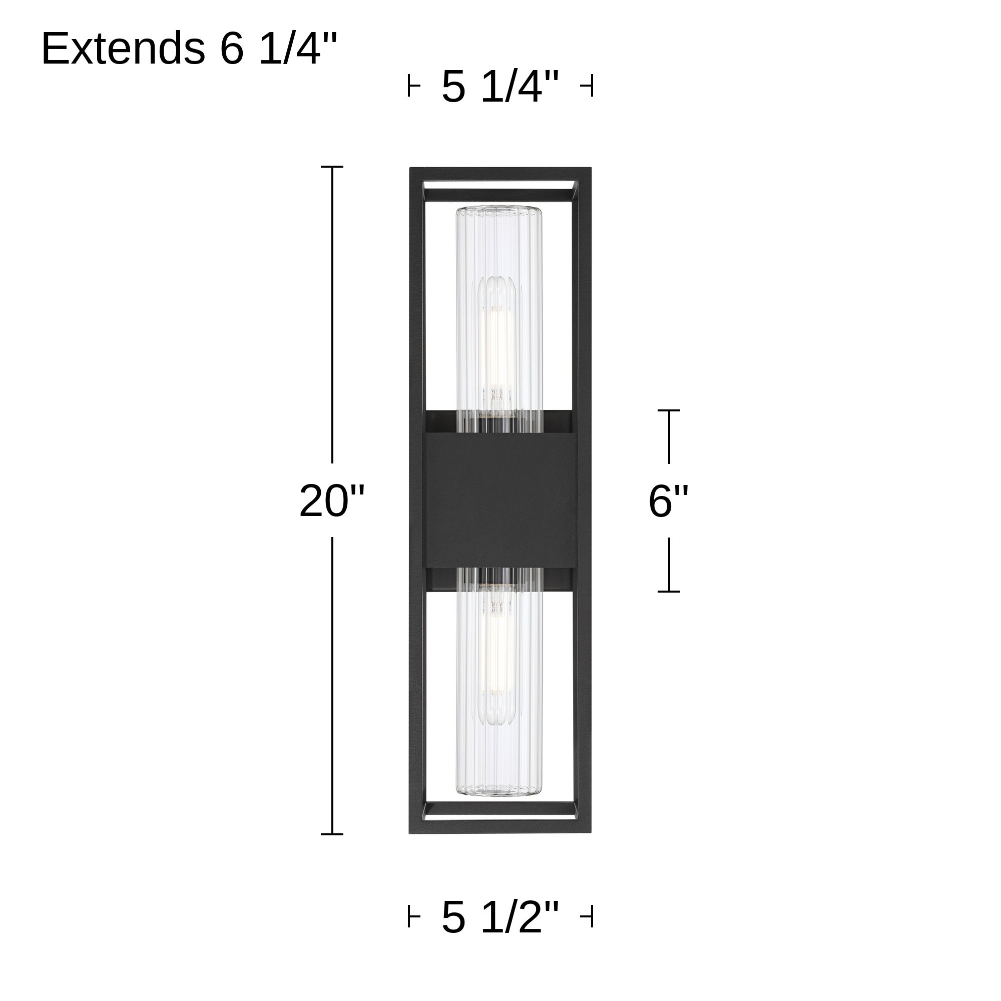 Possini Euro Hathaway 20" Sand Black Modern 2-Light Outdoor Wall Light