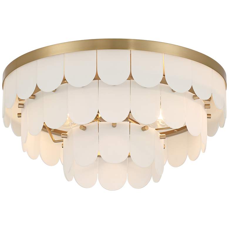 Image 2 Possini Euro Haumea 16 1/4" Wide Warm Gold Ceiling Light