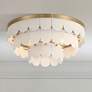 1_Possini Euro Haumea 16 1/4" Wide Warm Gold Ceiling Light