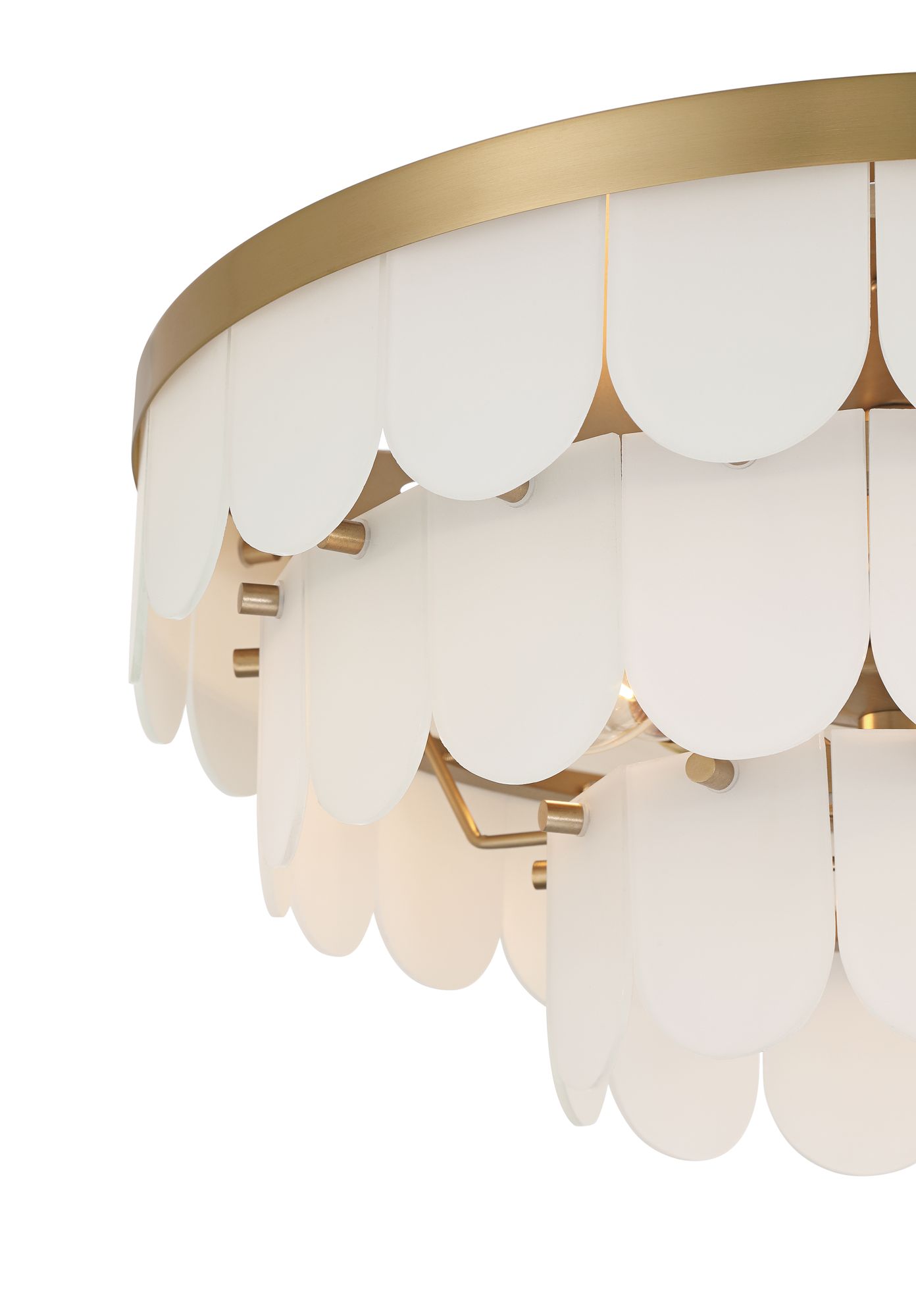 Image 3 Possini Euro Haumea 16 1/4" Wide Warm Gold Ceiling Light more views