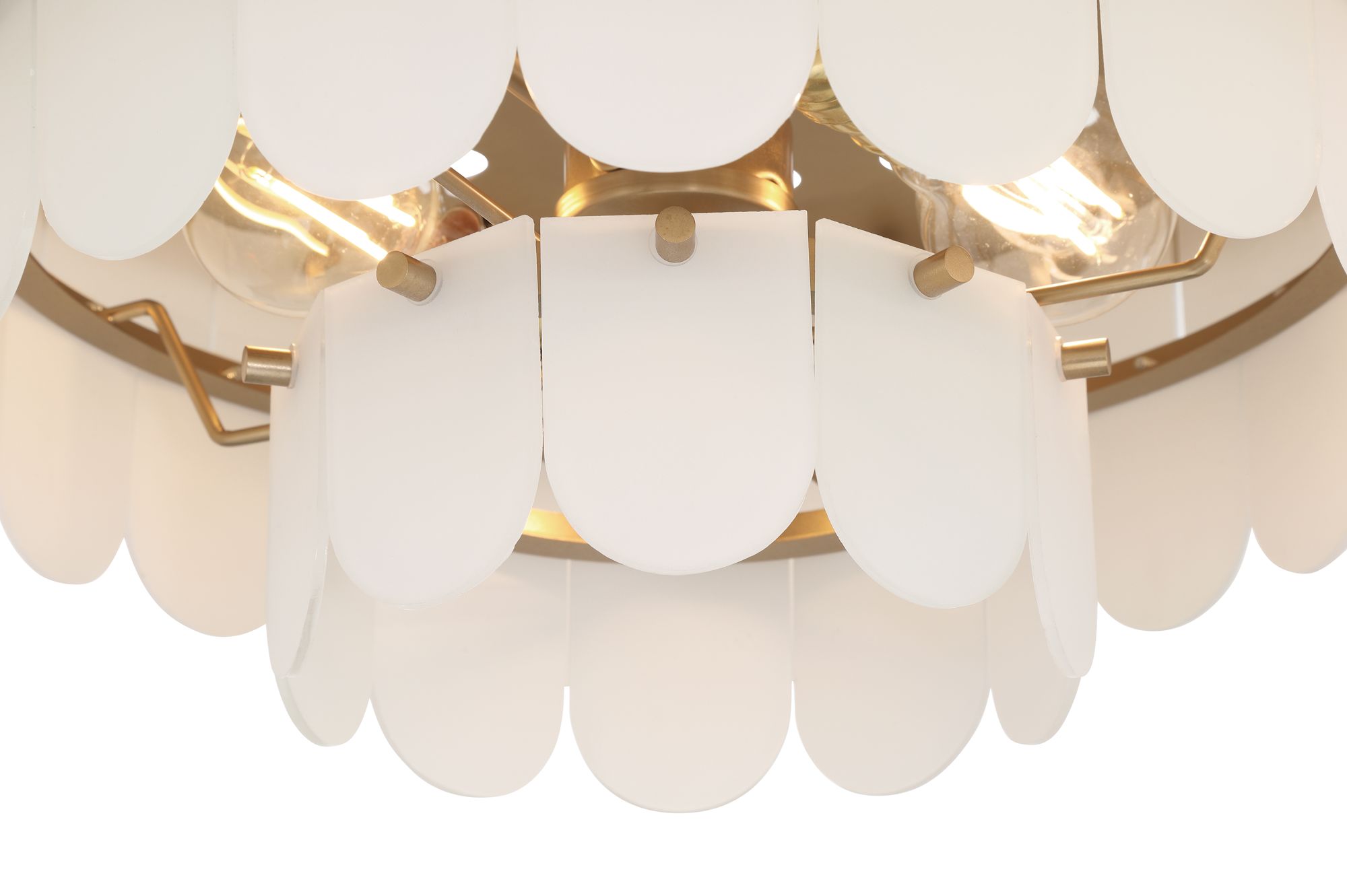 Image 4 Possini Euro Haumea 16 1/4" Wide Warm Gold Ceiling Light more views