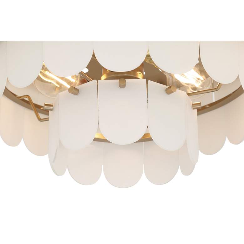 Image 4 Possini Euro Haumea 16 1/4" Wide Warm Gold Ceiling Light more views