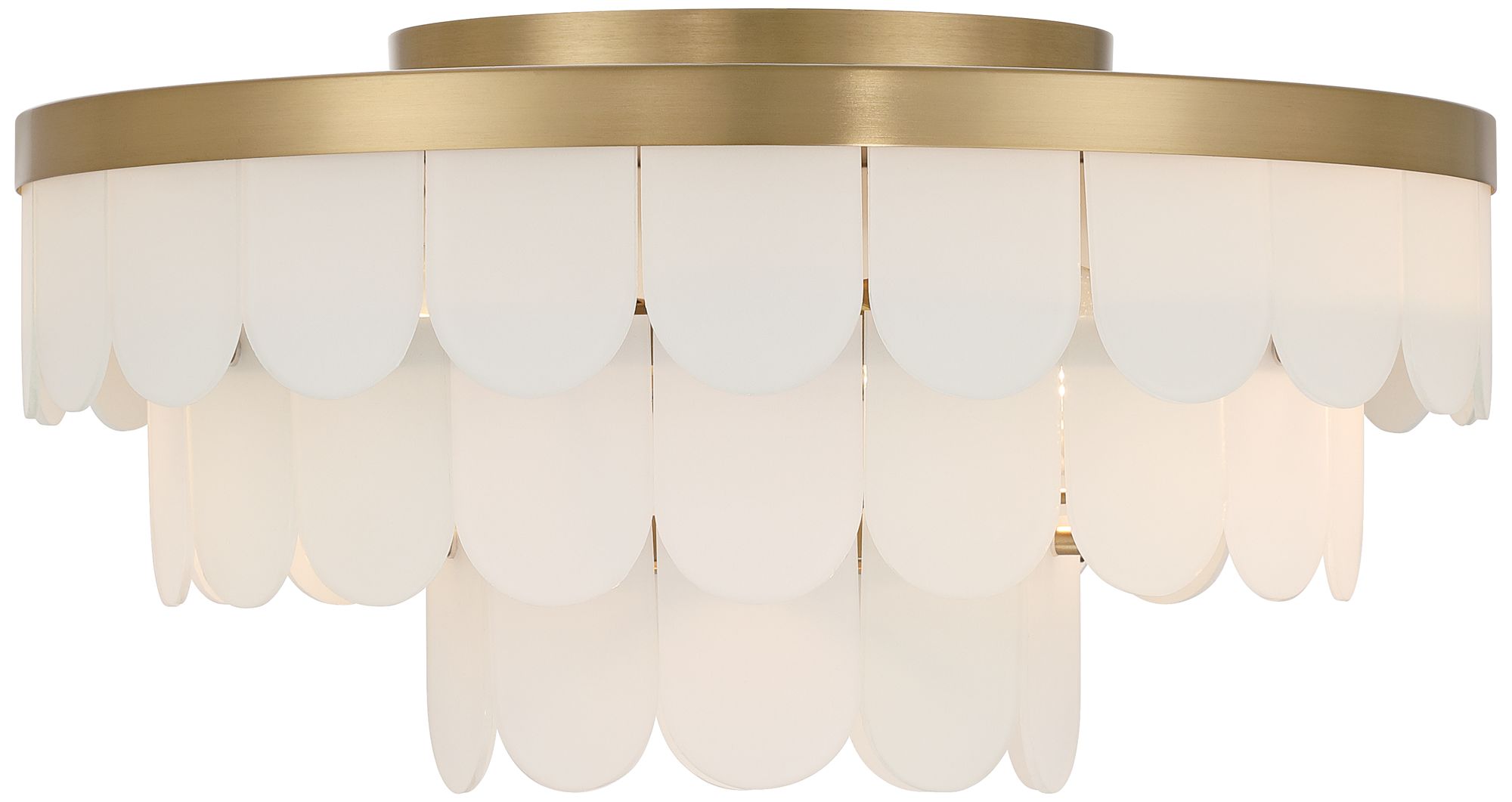 Image 6 Possini Euro Haumea 16 1/4" Wide Warm Gold Ceiling Light more views