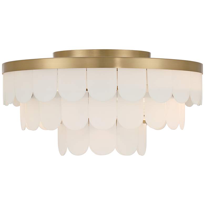 Image 6 Possini Euro Haumea 16 1/4" Wide Warm Gold Ceiling Light more views