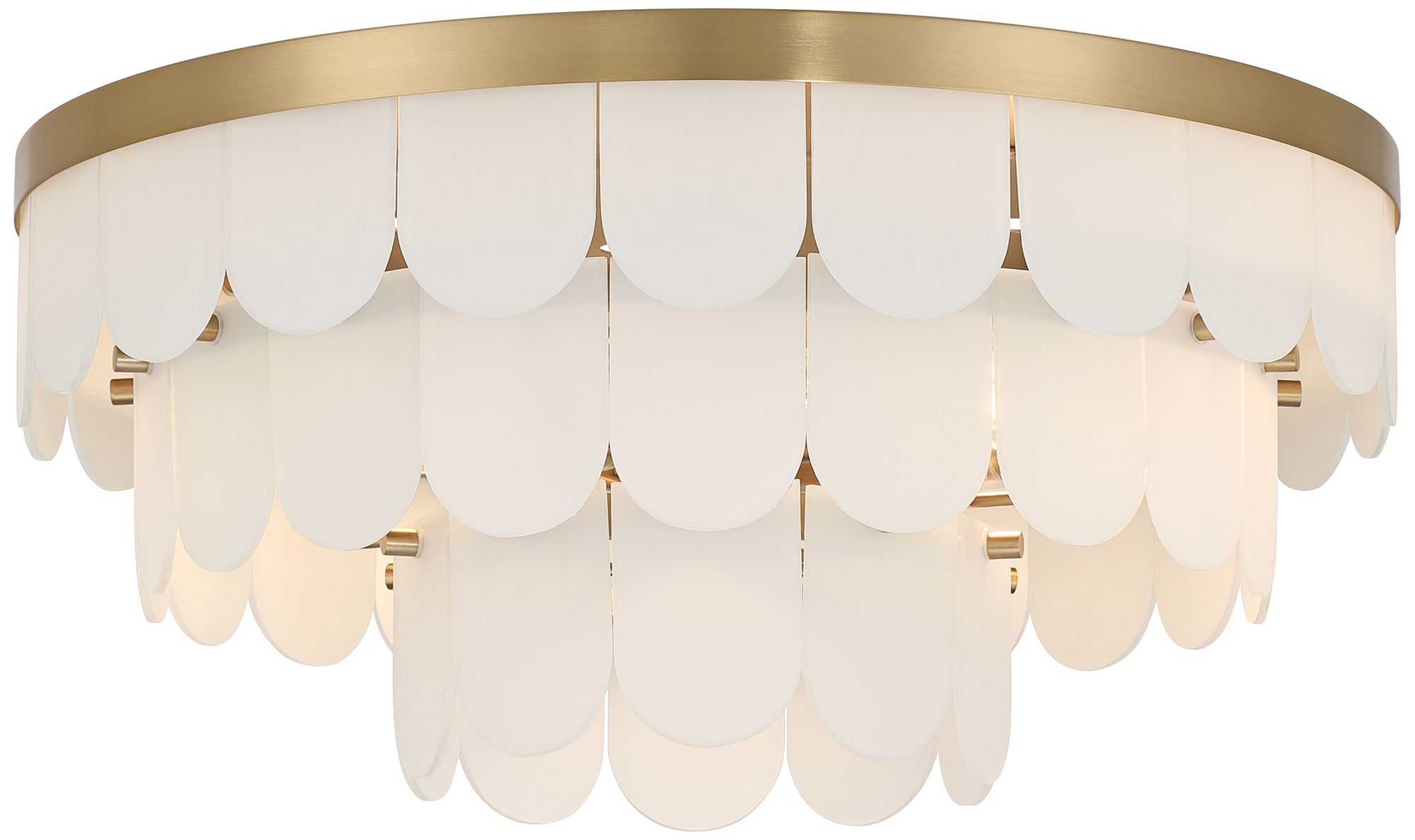 Image 7 Possini Euro Haumea 16 1/4" Wide Warm Gold Ceiling Light more views