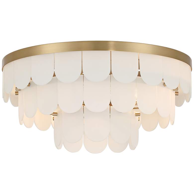 Image 7 Possini Euro Haumea 16 1/4" Wide Warm Gold Ceiling Light more views