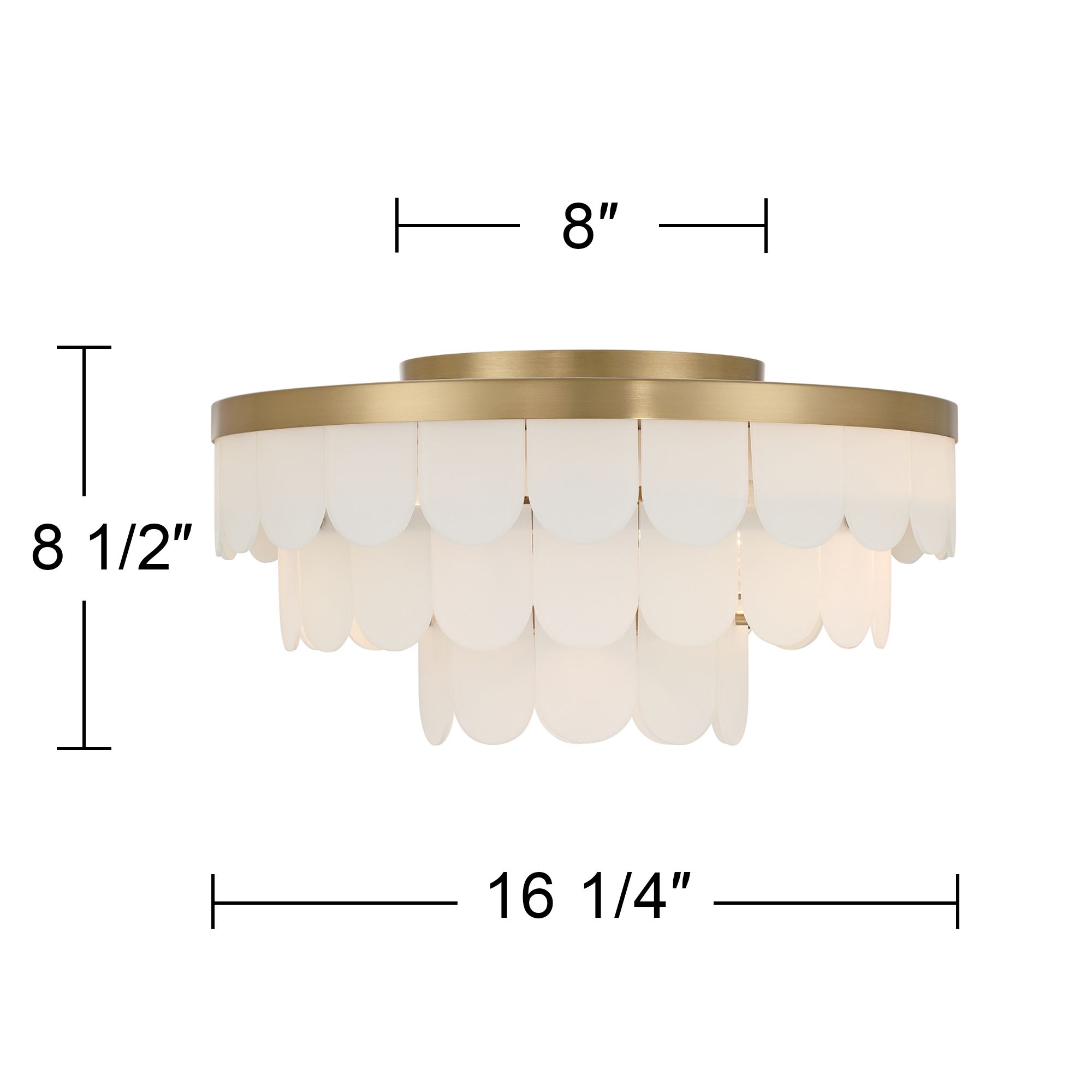 Possini Euro Haumea 16 1/4" Wide Warm Gold Ceiling Light