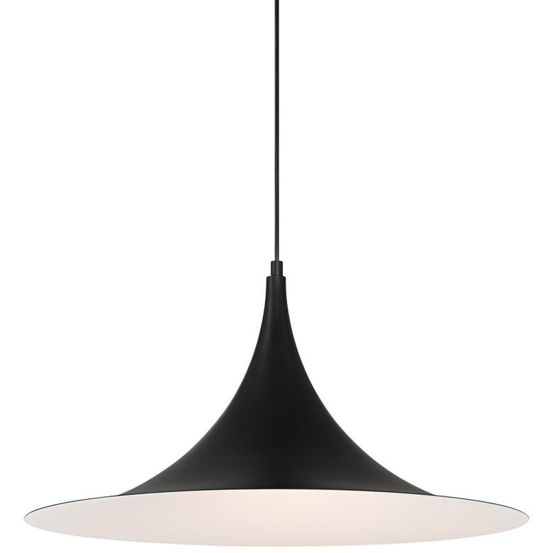 Image 2 Possini Euro Havilund 30" Wide Matte Black Pendant Light