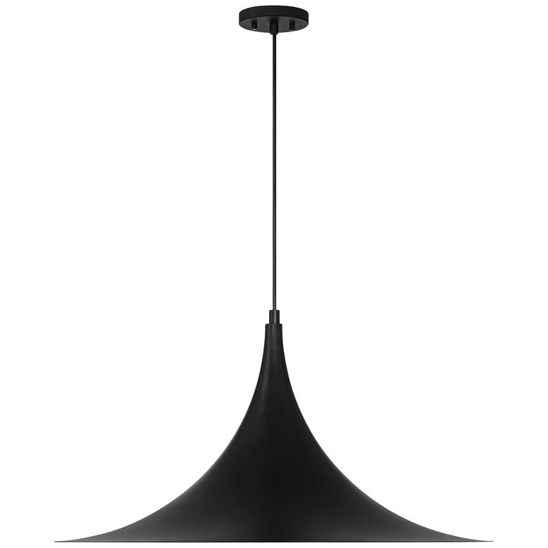 Image 4 Possini Euro Havilund 30" Wide Matte Black Pendant Light more views