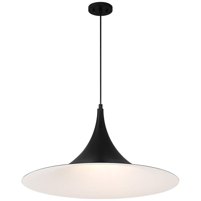Image 5 Possini Euro Havilund 30" Wide Matte Black Pendant Light more views
